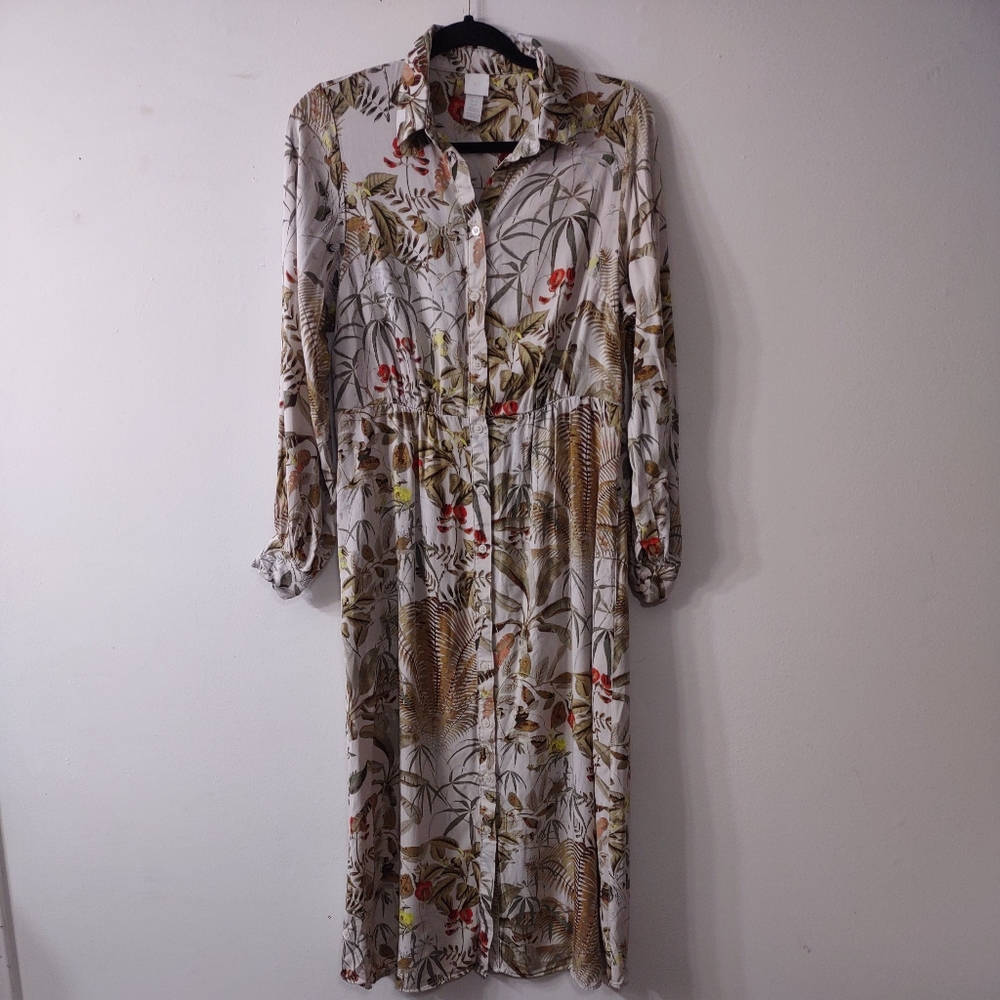 H&M Maxi Floral and Foliage Pattern, Size XS